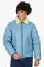 Supreme x Schott NYC Blue Leather/Shearling Jacket Size S