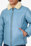 Supreme x Schott NYC Blue Leather/Shearling Jacket Size S