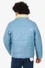 Supreme x Schott NYC Blue Leather/Shearling Jacket Size S
