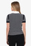 Pre-Loved Chanel™ Black/White Knit Short Sleeve Polo Top Size 34