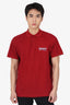 Balenciaga Red 'Balenciaga 2017' Polo Top Size S Mens