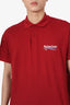 Balenciaga Red 'Balenciaga 2017' Polo Top Size S Mens