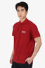 Balenciaga Red 'Balenciaga 2017' Polo Top Size S Mens