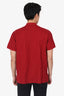 Balenciaga Red 'Balenciaga 2017' Polo Top Size S Mens
