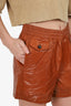 Dries Van Noten Brown Leather Shorts Size S