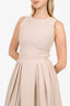 Christian Dior Beige Wool Knit Sleeveless Dress Size 4