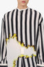 Haider Ackermann White/Black Silk Striped Blouse Size S Mens