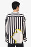 Haider Ackermann White/Black Silk Striped Blouse Size S Mens