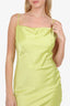 Nanushka Green Satin Strappy Mini Dress Size XS