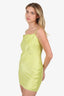 Nanushka Green Satin Strappy Mini Dress Size XS