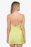 Nanushka Green Satin Strappy Mini Dress Size XS