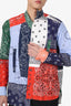 Loewe Blue/Red Banadana Patchwork Button Down Shirt Size S Mens