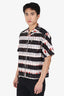 Prada Black/Pink Lipstick Print Short Sleeve Shirt Size 38