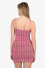 Jacquemus Pink/Brown Knit Strappy Mini Dress Size 34