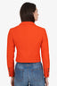 Pre-Loved Chanel™ Orange Tweed Cropped Long Sleeve Jacket Size 40