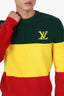 Louis Vuitton Green/Yellow/Red Knit Striped Long Sleeve 'LV' Sweater Size XS