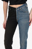 Balenciaga Black/Blue Denim Straight Leg Jeans Size 28