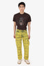 Supreme Yellow Printed Jeans Size 30 Mens