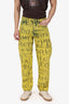 Supreme Yellow Printed Jeans Size 30 Mens