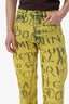 Supreme Yellow Printed Jeans Size 30 Mens
