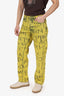 Supreme Yellow Printed Jeans Size 30 Mens