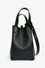 Christian Dior Black Grained Calfskin Bucket Bag with Strap