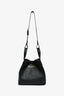 Christian Dior Black Grained Calfskin Bucket Bag with Strap