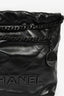 Pre-Loved Chanel™ 2022+ Black Quilted Calfskin So Black Mini Hobo 22 Bag