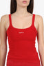 Off-White Red Terry Cloth Strappy Cropped Top Size XS