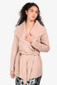 Mackage Pink Wool Belted Short Coat Size S