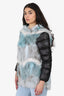 Ozlana Black/Blue Puffy Sleeve Coat Size M