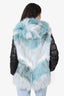 Ozlana Black/Blue Puffy Sleeve Coat Size M