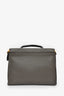 Fendi Taupe Leather Large Selleria Peekaboo Briefcase