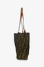 Fendi Brown Canvas Zucca Jacquard Baguette Tote Bag