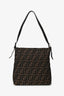 Fendi Brown FF Zucca Canvas Square Baguette Shoulder Bag