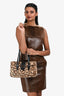 Fendi Leopard Print Ponyhair Mamma Baguette Handle Bag