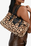 Fendi Leopard Print Ponyhair Mamma Baguette Handle Bag