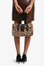 Fendi Leopard Print Ponyhair Mamma Baguette Handle Bag