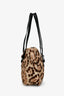 Fendi Leopard Print Ponyhair Mamma Baguette Handle Bag