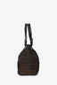 Fendi Brown/Black Zucca Canvas Baguette Hobo Bag