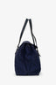 Fendi Blue FF Zucchino Large Forever Handle Bag