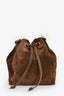 Pre-Loved Chanel™ 1994-96 Brown Suede Timeless Drawstring Bucket Bag