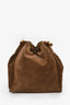 Pre-Loved Chanel™ 1994-96 Brown Suede Timeless Drawstring Bucket Bag
