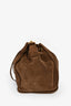 Pre-Loved Chanel™ 1994-96 Brown Suede Timeless Drawstring Bucket Bag