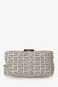 Fendi Silver/Beige FF Zucca Baguette Shoulder Bag