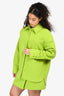 Samsoe Samsoe Neon Green Wool Blend Loose Fit Collared Jacket Size S