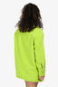 Samsoe Samsoe Neon Green Wool Blend Loose Fit Collared Jacket Size S