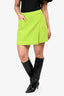 Samsoe Samsoe Neon Green Wool Blend 'Inez' Mini Skirt Size S