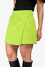 Samsoe Samsoe Neon Green Wool Blend 'Inez' Mini Skirt Size S