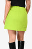 Samsoe Samsoe Neon Green Wool Blend 'Inez' Mini Skirt Size S